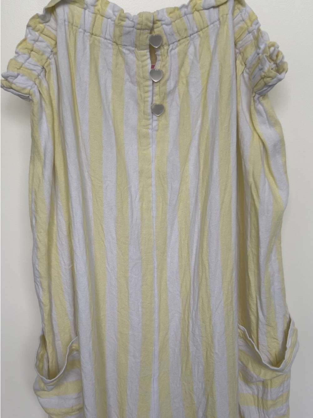 Yellow & White Striped women’s Jumpsuit - Picture 5 of 8